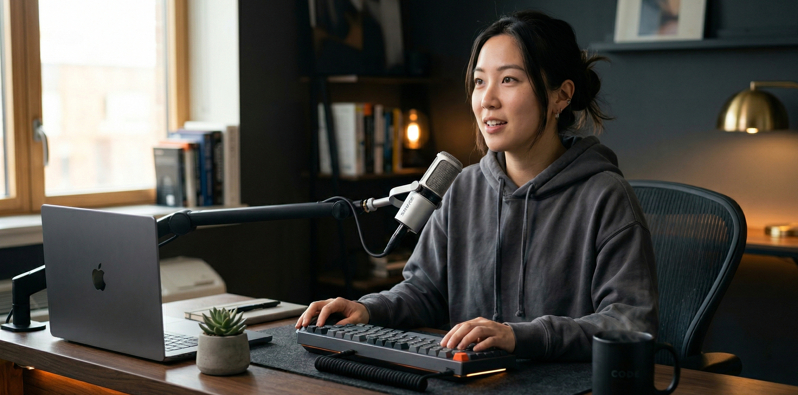 Developer using Mac Wisper